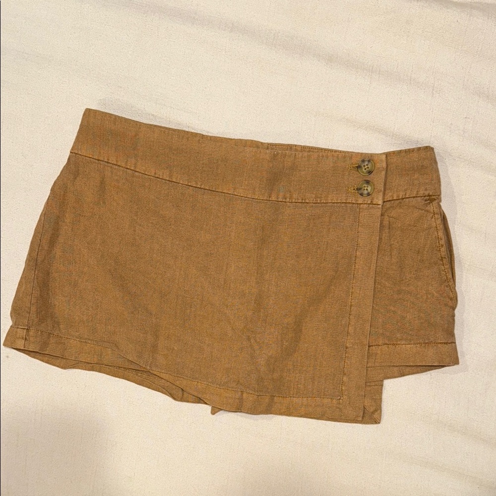 Free People Tan mini/micro Skort